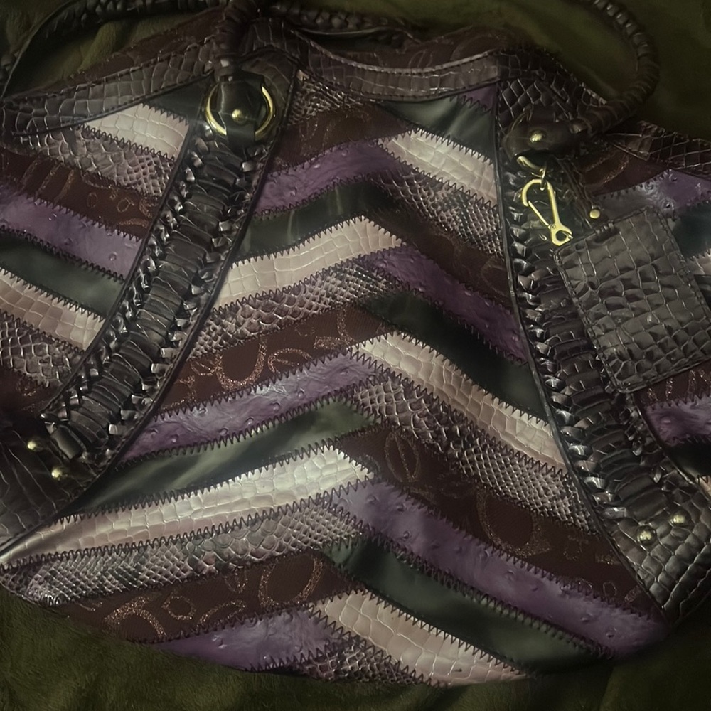 Gently Used Patchwork Bebe Handbag - image 1